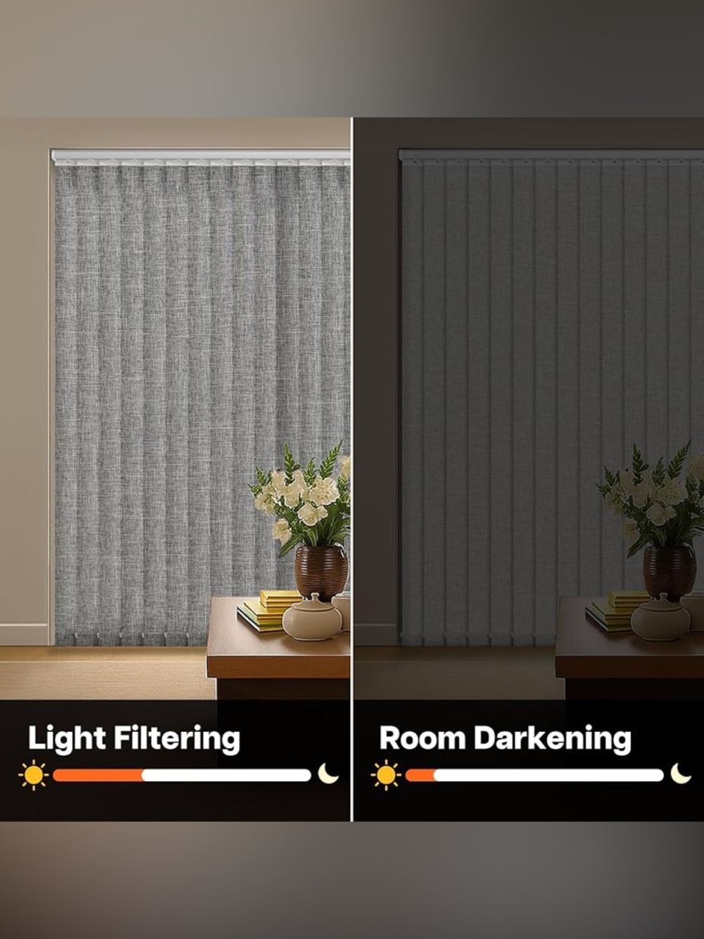 LazBlinds Light Filtering Vertical Blinds Replacement Slats - Picture 2 of 7